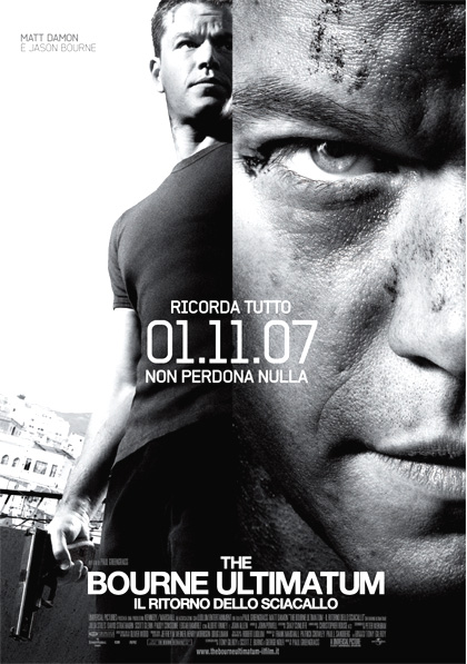 Locandina italiana The Bourne Ultimatum - Il ritorno dello sciacallo