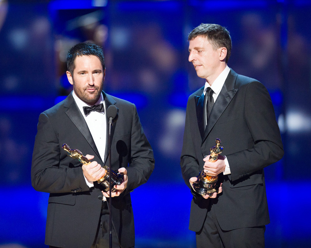 In foto Trent Reznor (59 anni) Dall'articolo: Oscar, trionfa Il discorso del re.