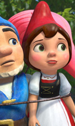 Una scena del film Gnomeo & Giulietta di Kelly Asbury. -  Dall'articolo: Una canzone d'amore per Gnomeo e Giulietta.