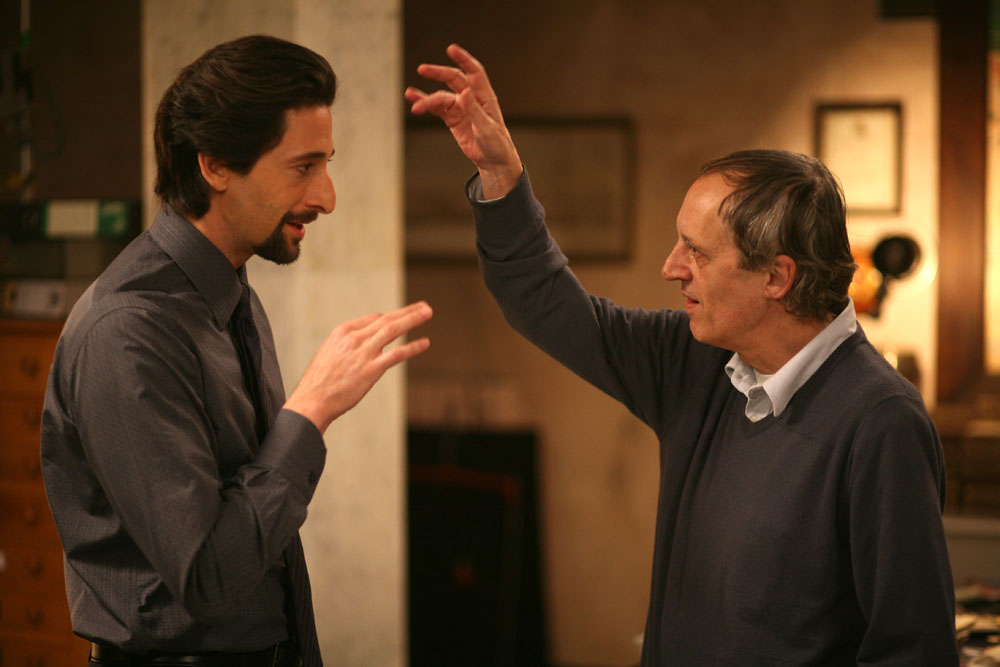 Adrien Brody con Dario Argento sul set del film Giallo/Argento. -  Dall'articolo: Tutti i colori del Giallo/Argento.