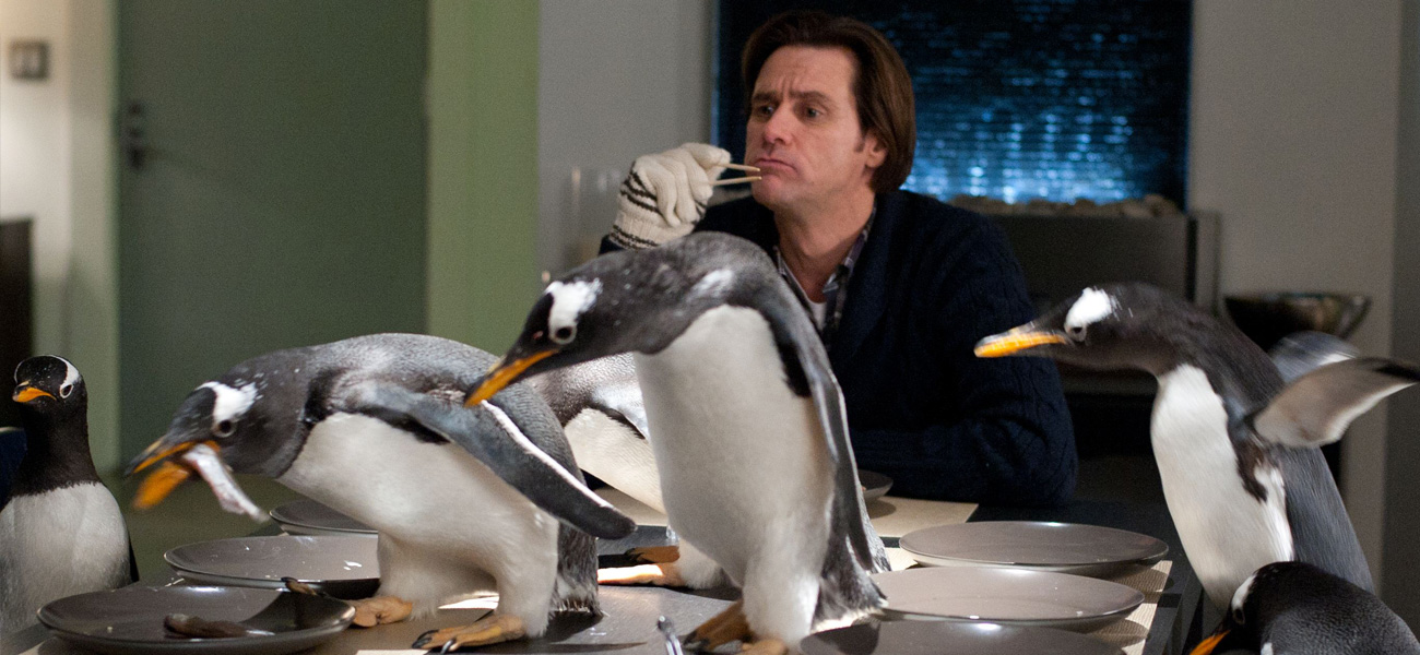 In foto Jim Carrey (62 anni) Dall'articolo: Mr. Popper e il lavoro sui pinguini.