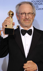 In foto Steven Spielberg (78 anni) Dall'articolo: Golden Globes, trionfano Paradiso amaro e The Artist.