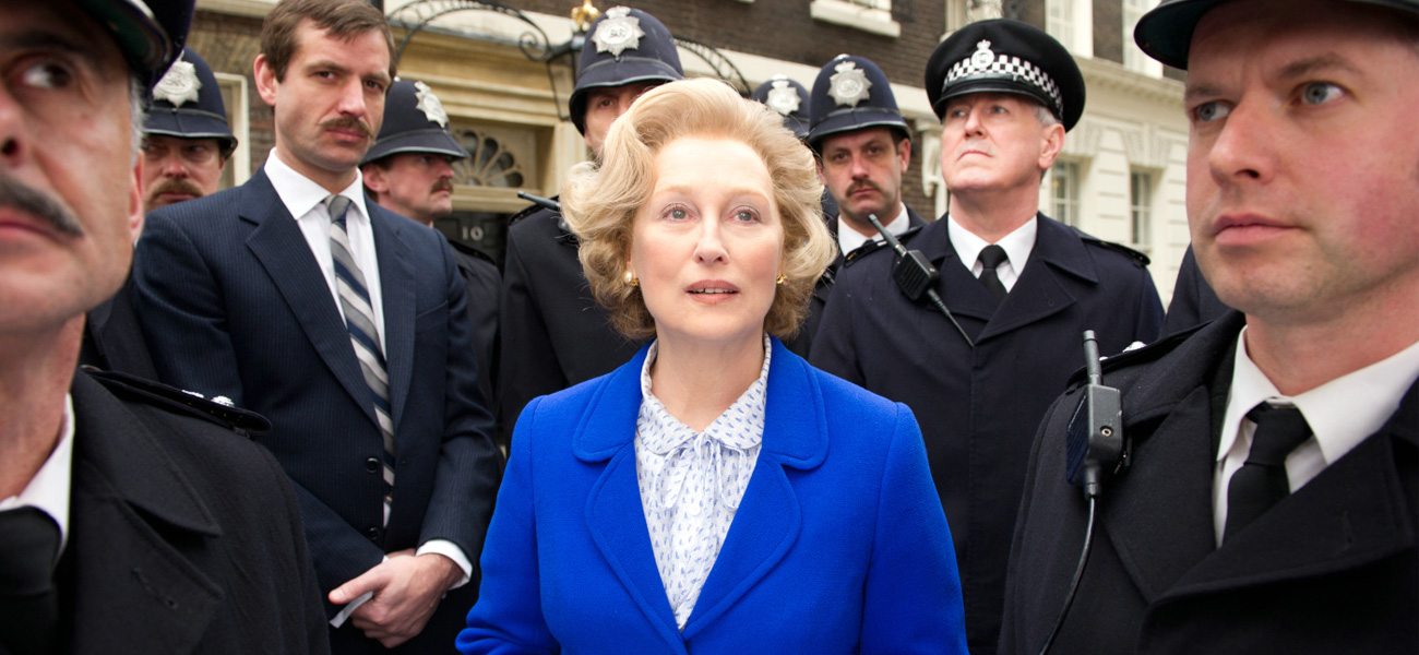 In foto Meryl Streep (75 anni) Dall'articolo: Potere, paradossi e decadenza di Margaret Thatcher.