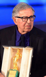 In foto Paolo Taviani (93 anni) Dall'articolo: David di Donatello 2012, trionfano i fratelli Taviani.