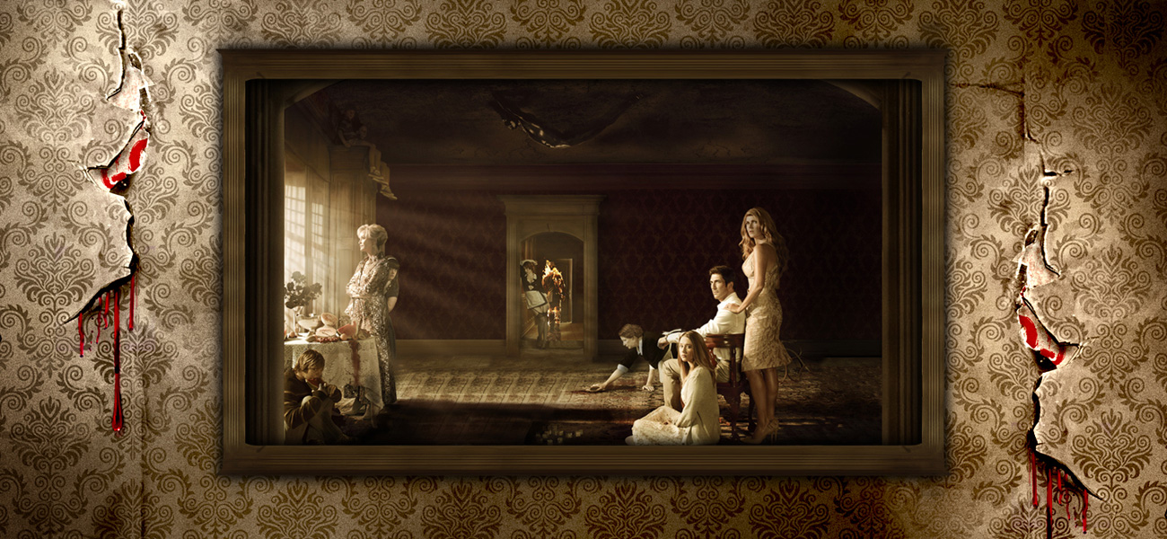 In foto un'immagine della campagna promozionale di American Horror Story. -  Dall'articolo: Emmy Awards 2012, le nomination.