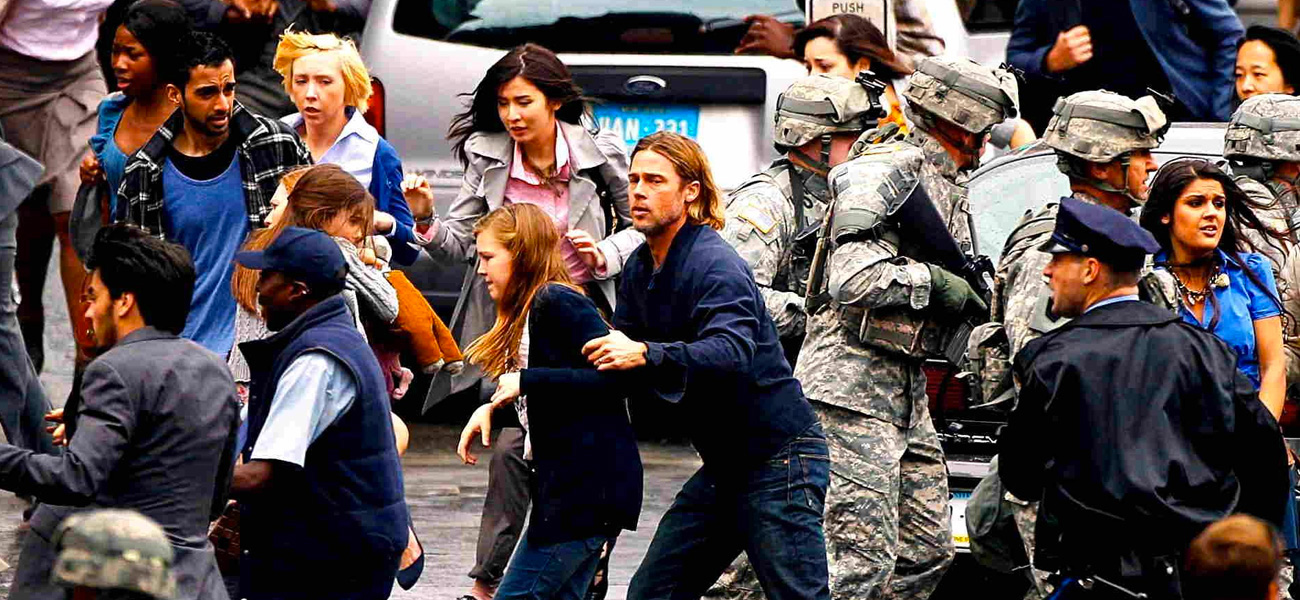 In foto Brad Pitt (61 anni) Dall'articolo: Zombi senza frontiere.