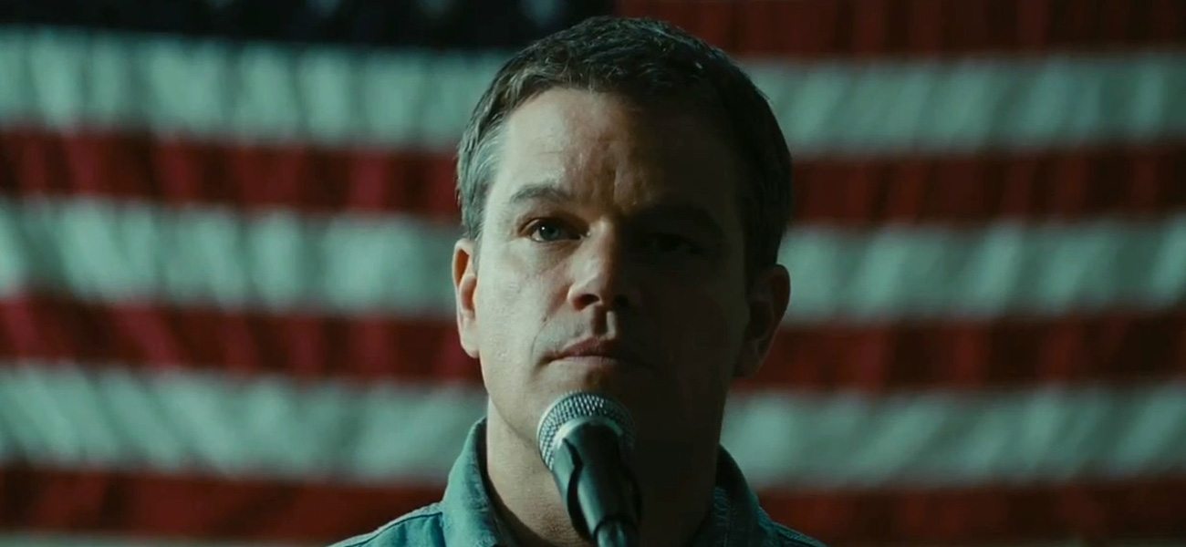 In foto Matt Damon, protagonista del film Promised Land. -  Dall'articolo: Sindrome americana.