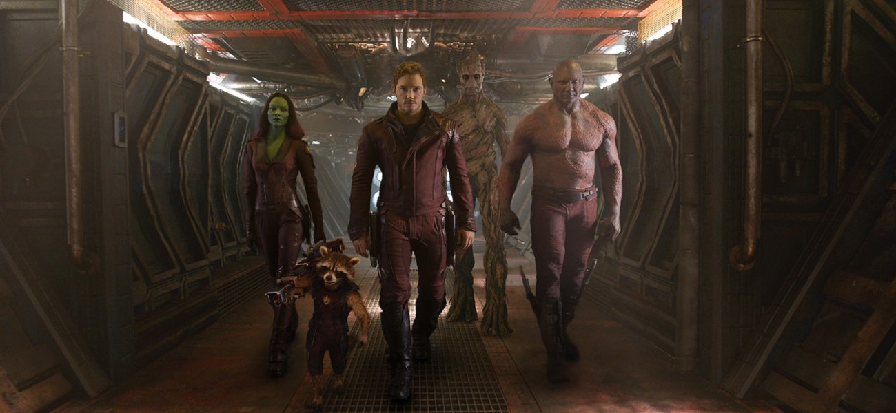 In foto una scena del film I Guardiani della Galassia  di James Gunn. -  Dall'articolo: Un cinema davvero popolare.