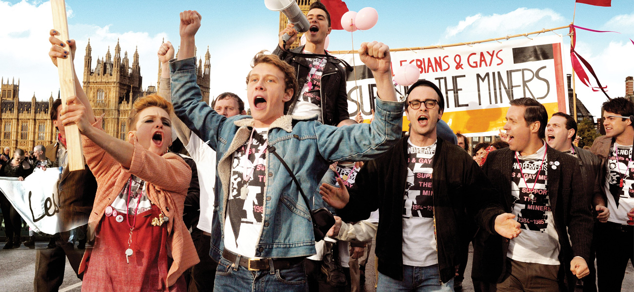 In foto una scena del film Pride di Matthew Warchus. -  Dall'articolo: La spettacolarizzazione dei diritti.