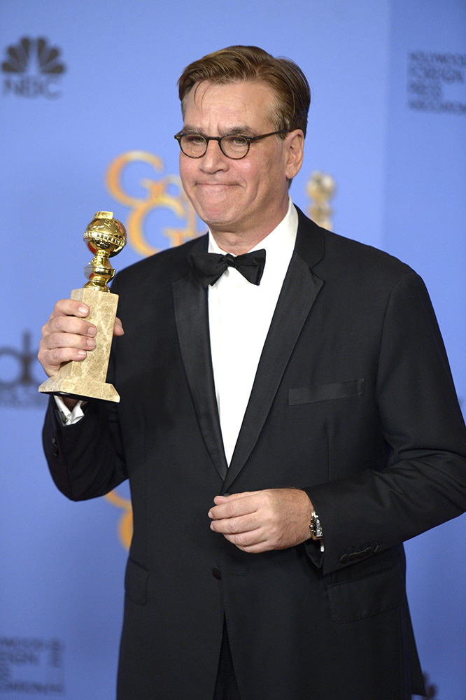 In foto Aaron Sorkin (63 anni) Dall'articolo: Ennio Morricone vince il Golden Globe. Tarantino: 