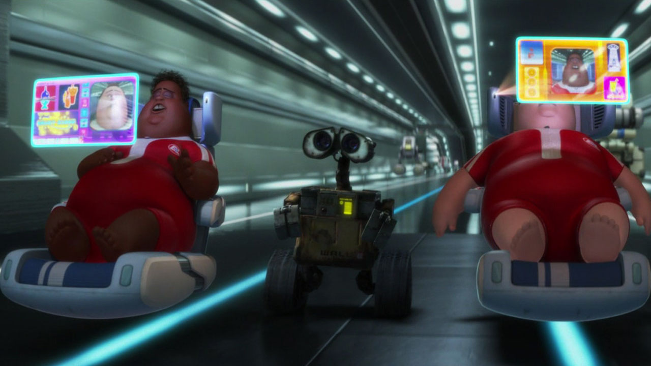 La fruizione del film immaginata dai creatori del film Pixar WALL-E (2008). -  Dall'articolo: La generazione Y e la fruizione del cinema.