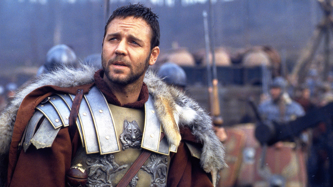 In foto Russell Crowe (60 anni) Dall'articolo: Il gladiatore, il film stasera in tv su Rete4.
