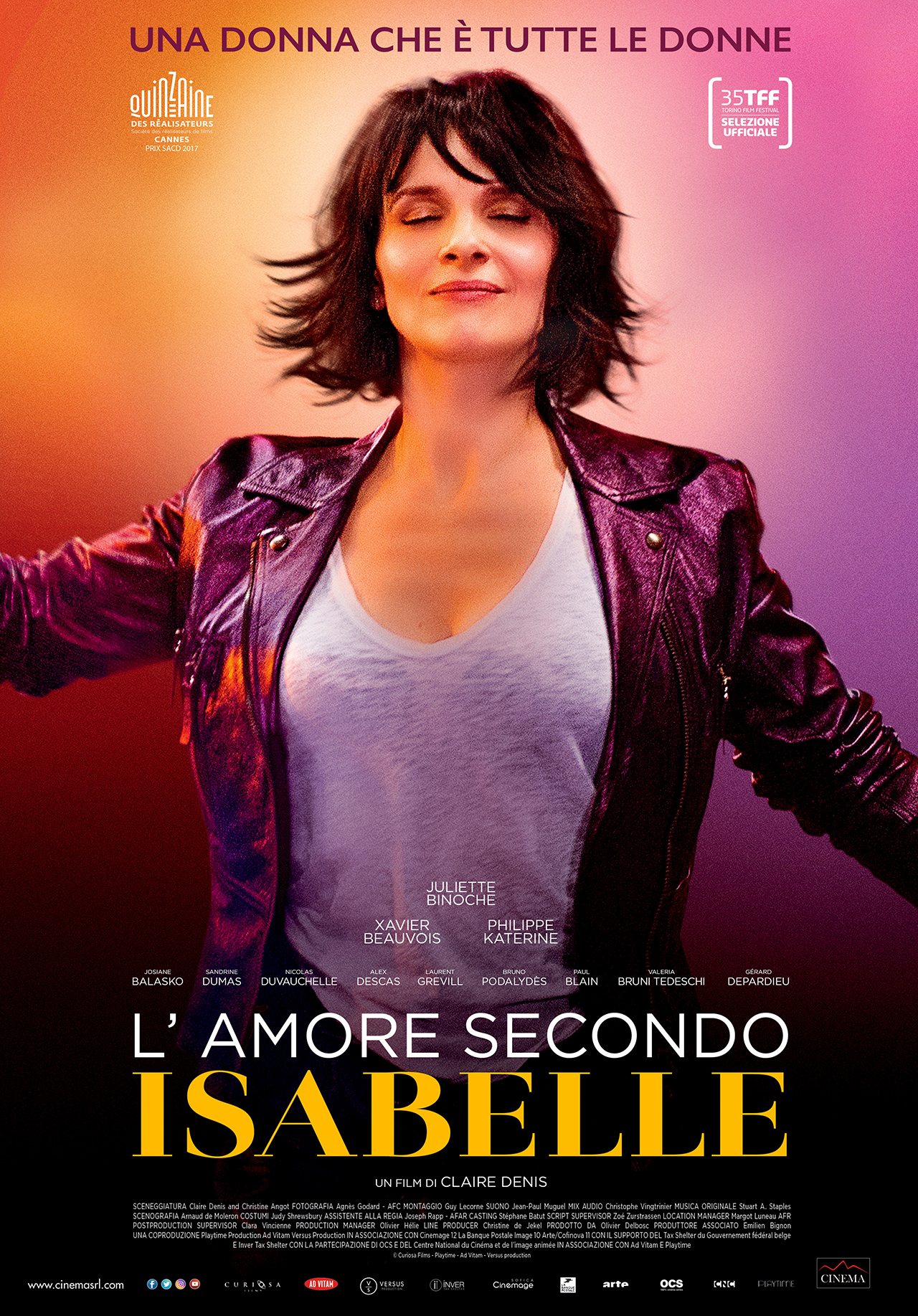 In foto Juliette Binoche (60 anni) Dall'articolo: L'amore secondo Isabelle, il poster del film.