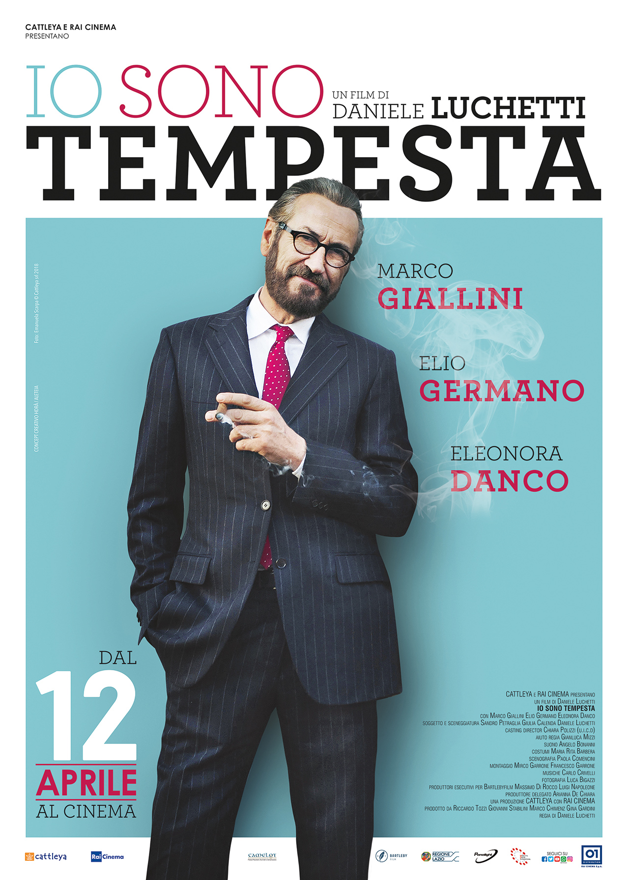 In foto Marco Giallini (61 anni) Dall'articolo: Io sono tempesta, il poster del film con Marco Giallini.