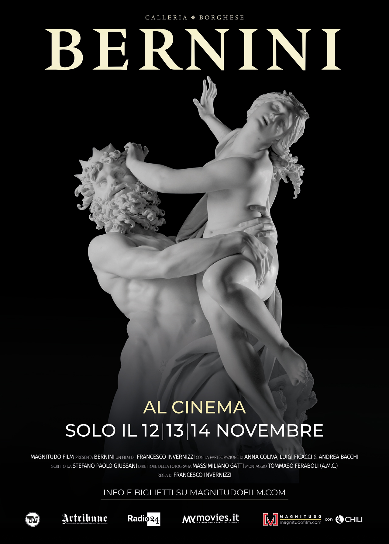  Dall'articolo: Bernini, il poster del film sul maestro dell'arte barocca italiana.