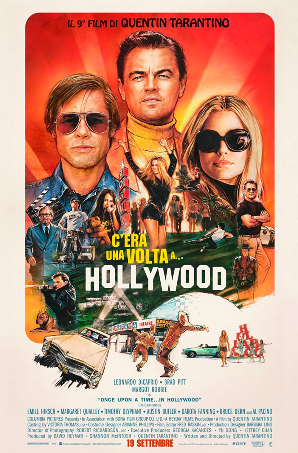  Dall'articolo: C'era una volta a... Hollywood, il poster italiano del film.