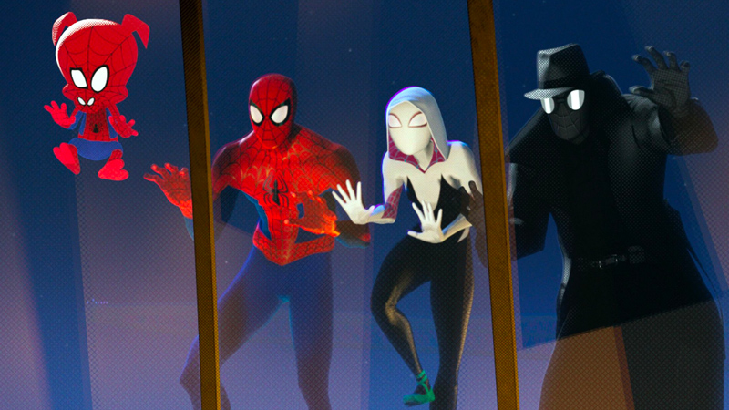 In foto una scena del film Spider-Man - Un nuovo universo. -  Dall'articolo: Spider-Man - Un nuovo universo, un film d'animazione da Oscar.