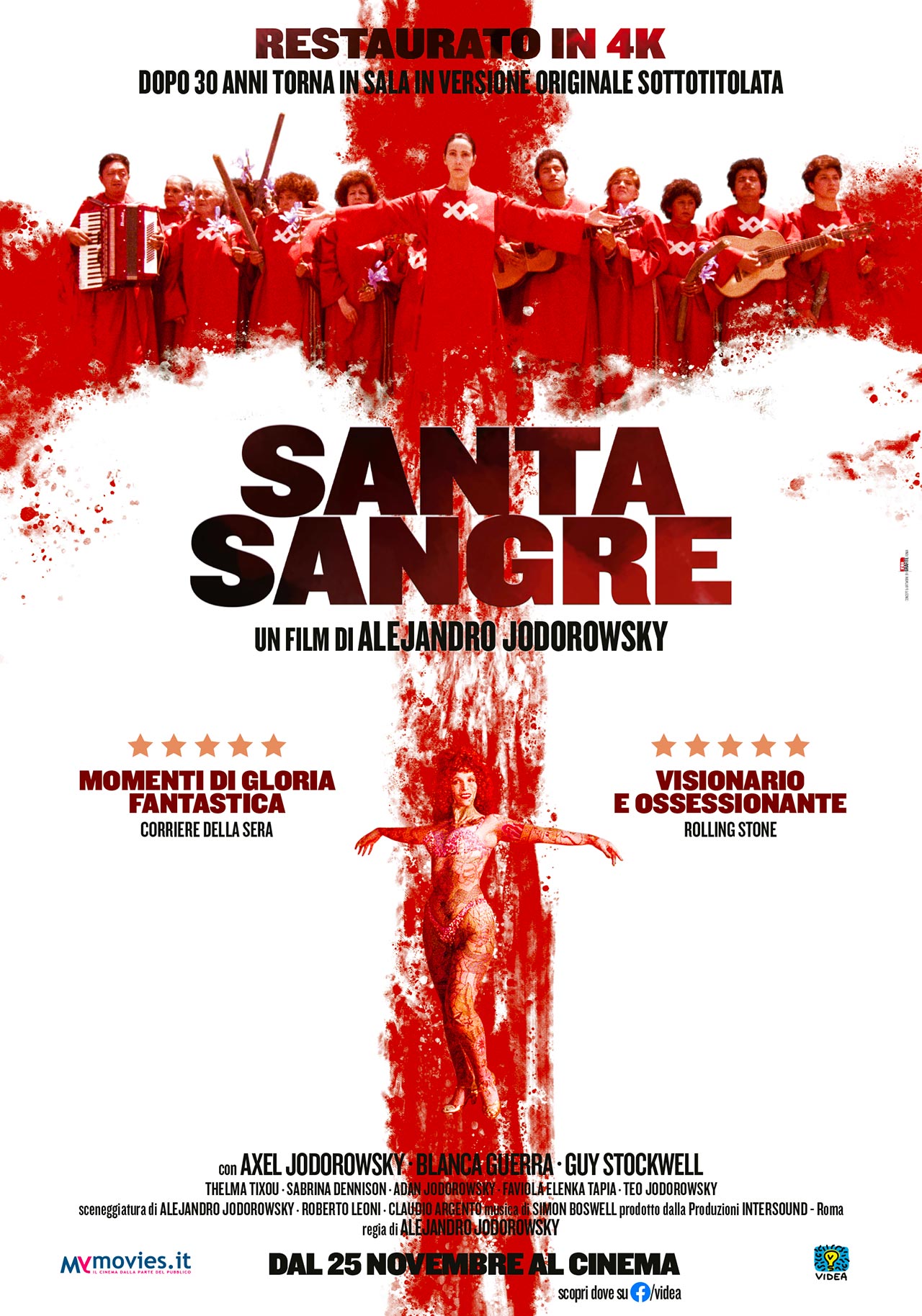  Dall'articolo: Santa sangre - Sangue santo, il poster italiano del film restaurato in 4K.