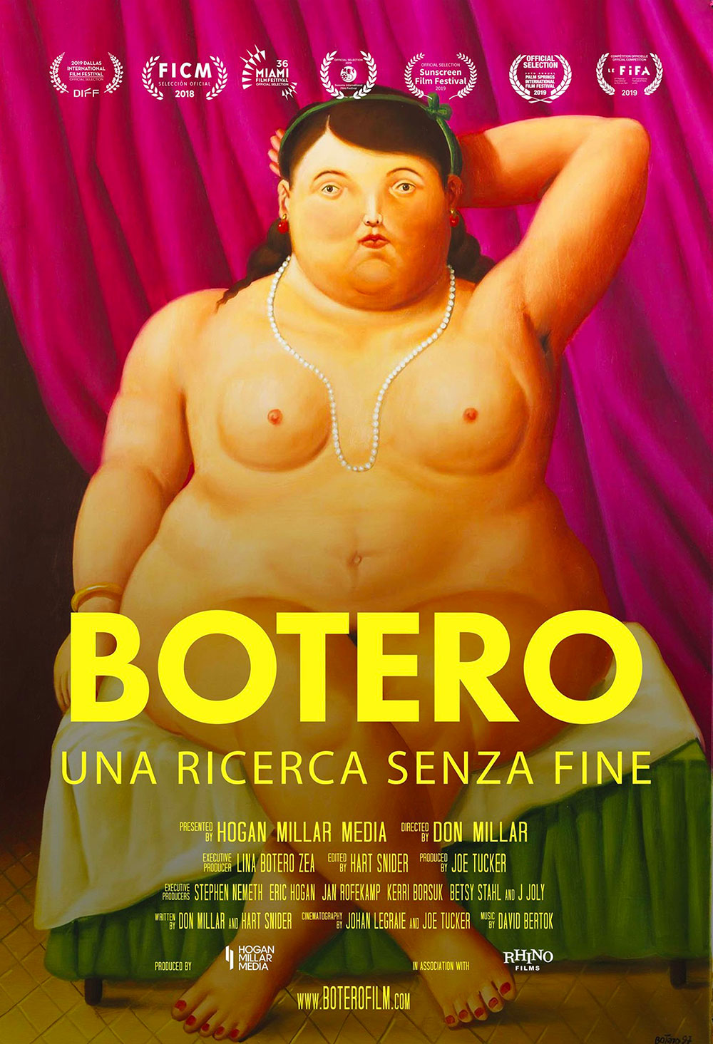  Dall'articolo: Botero - Una ricerca senza fine, il poster italiano del film.