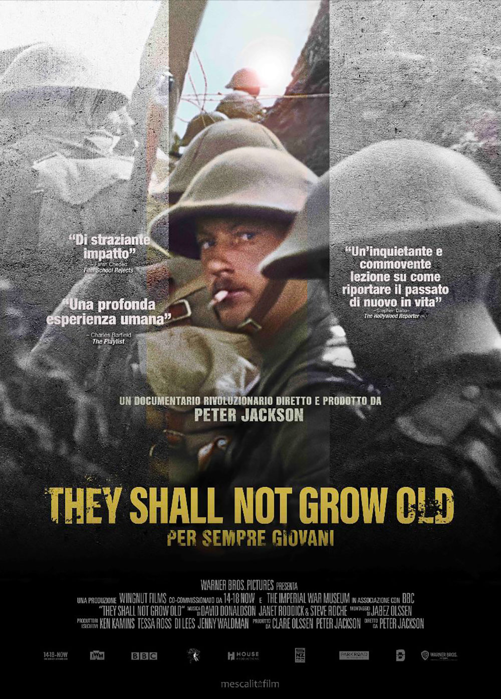  Dall'articolo: They Shall Not Grow Old - Per sempre giovani, il poster italiano del film.