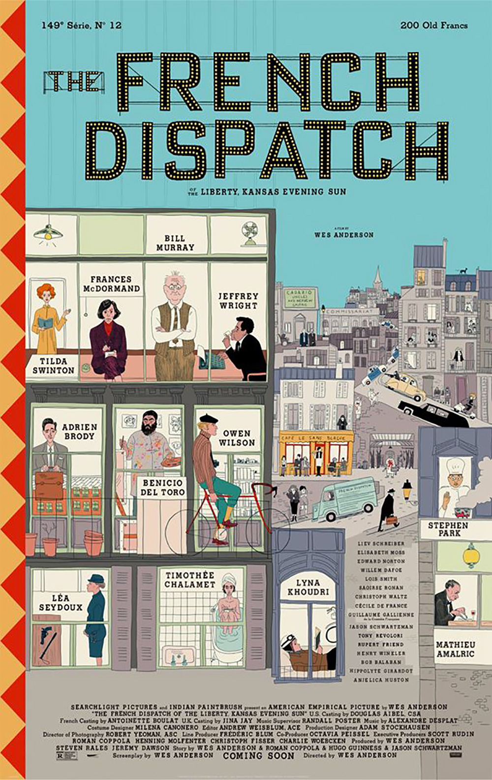  Dall'articolo: The French Dispatch, il poster originale del film.