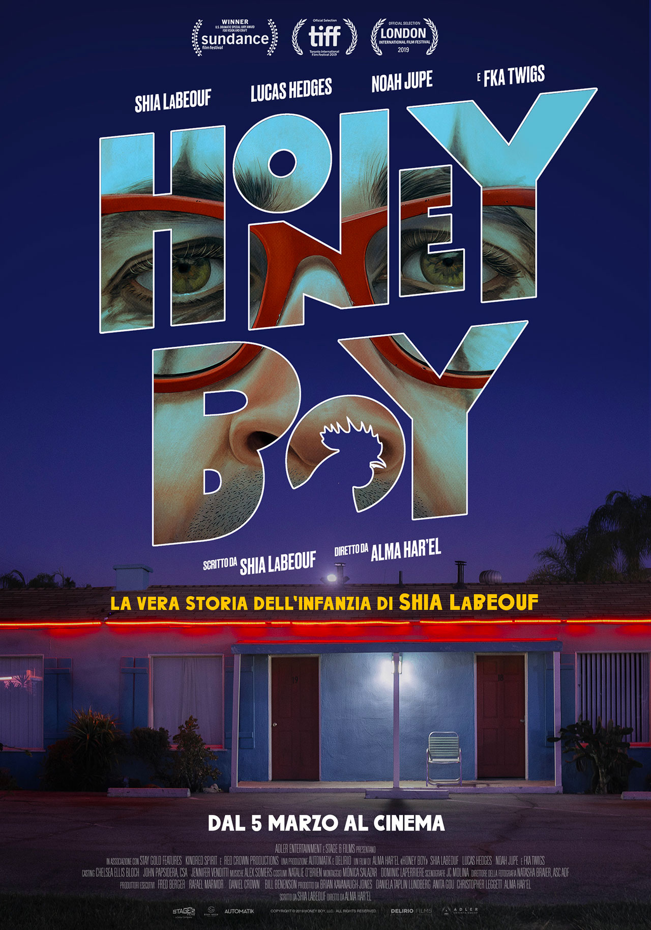  Dall'articolo: Honey Boy, il poster italiano del film con (e su) Shia LaBeouf.