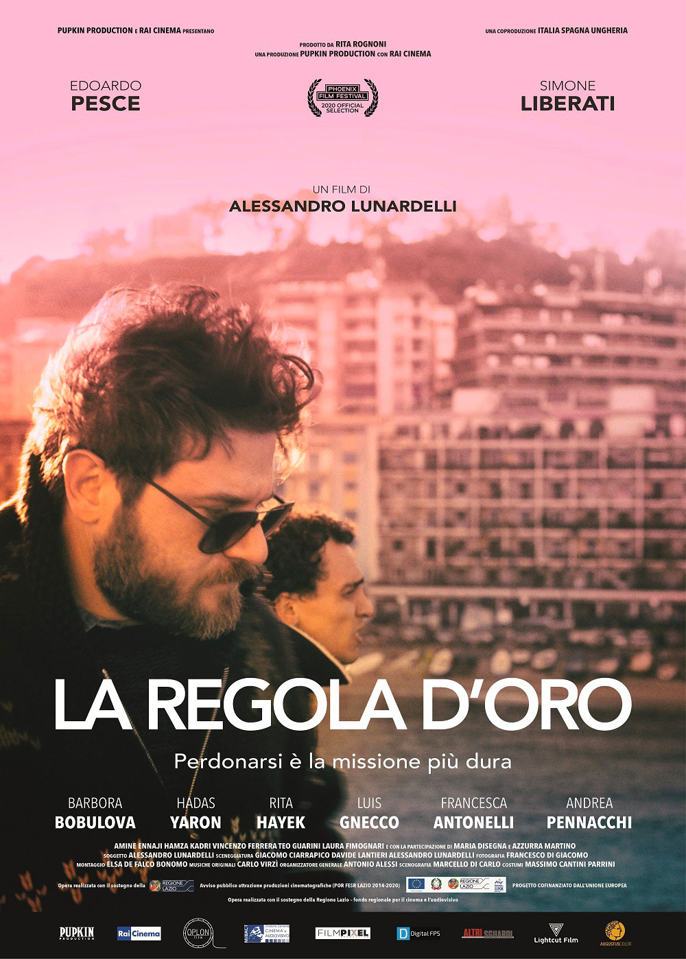 In foto Edoardo Pesce (45 anni) Dall'articolo: La regola d'oro, il poster ufficiale del film.