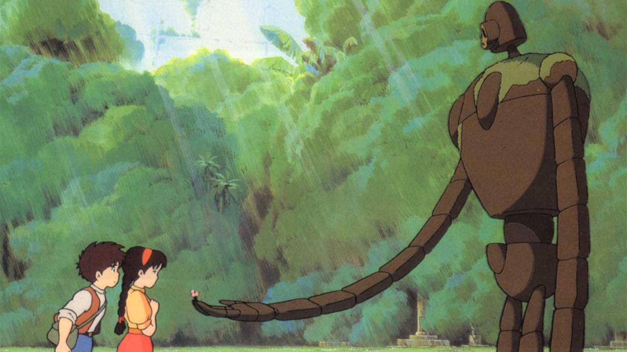 In foto una scena de Il castello nel cielo. -  Dall'articolo: Hayao Miyazaki torna al cinema con Il ragazzo e l'airone. Ecco i 5 film pi belli del regista.