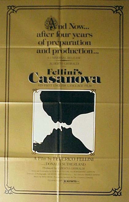 Locandina italiana Il Casanova di Federico Fellini