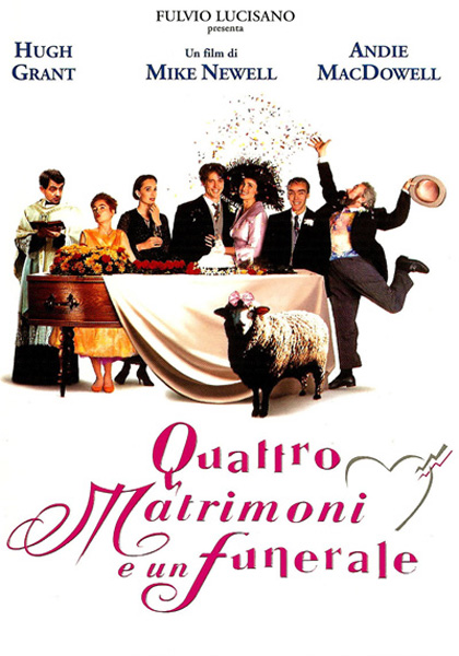 Locandina italiana Quattro matrimoni e un funerale