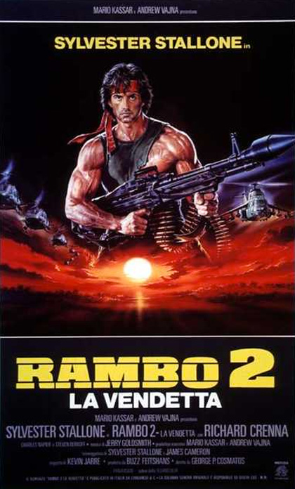Locandina italiana Rambo 2 - La vendetta