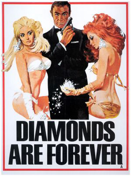 Poster Agente 007 - Una cascata di diamanti