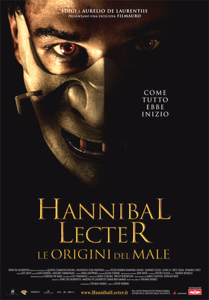 Locandina italiana Hannibal Lecter - Le origini del male