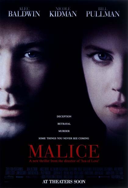 Poster Malice - Il sospetto