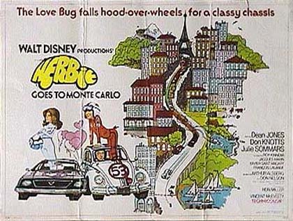 Poster Herbie al rally di Montecarlo