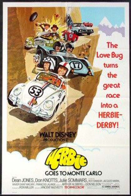 Poster Herbie al rally di Montecarlo