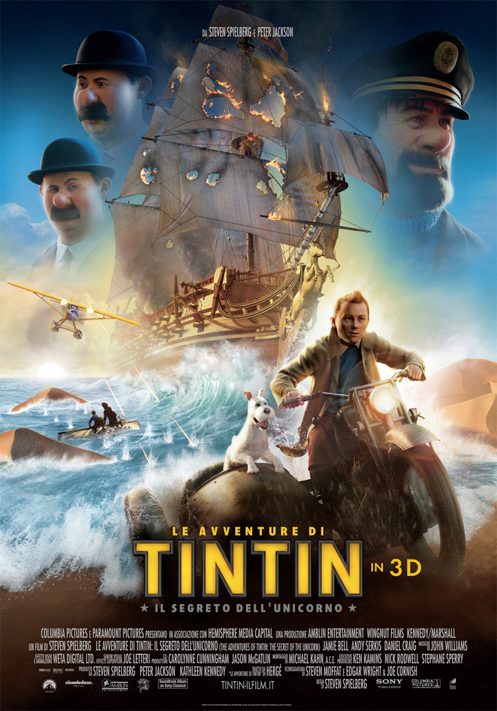 Poster Le avventure di Tintin - Il segreto dell'Unicorno