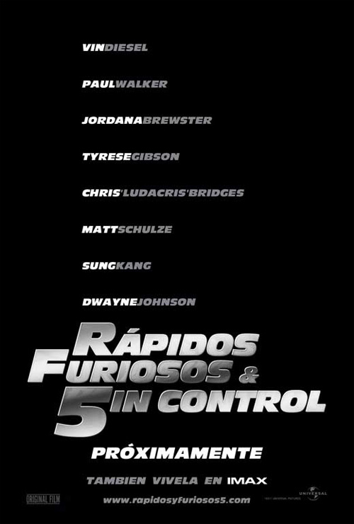 Poster Fast & Furious 5