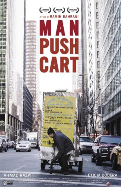 Poster Man Push Cart