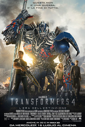 Locandina italiana Transformers 4 - L'era dell'estinzione