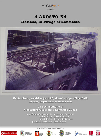 Locandina italiana 4 agosto '74 - Italicus, la strage dimenticata