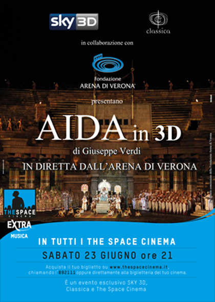 Locandina italiana Aida in 3D