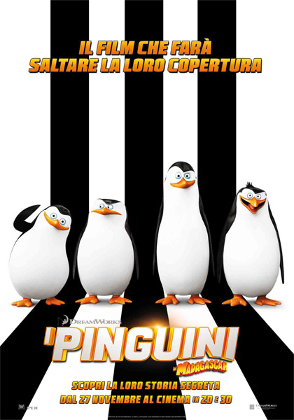 Locandina italiana I pinguini di Madagascar