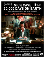 Poster Nick Cave - 20.000 Days On Earth  n. 2