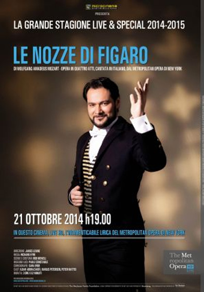 Locandina italiana The Metropolitan Opera di New York: Le Nozze di Figaro