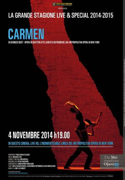 Locandina italiana The Metropolitan Opera di New York: Carmen