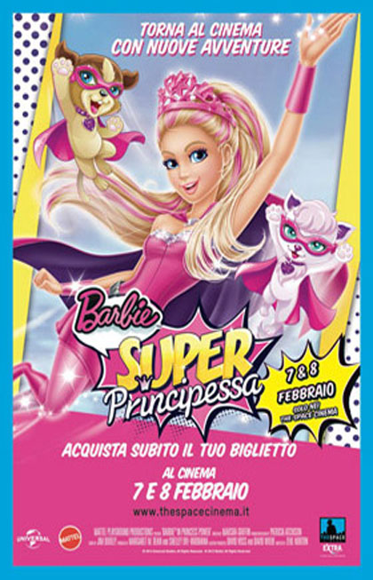 Locandina italiana Barbie Super Principessa