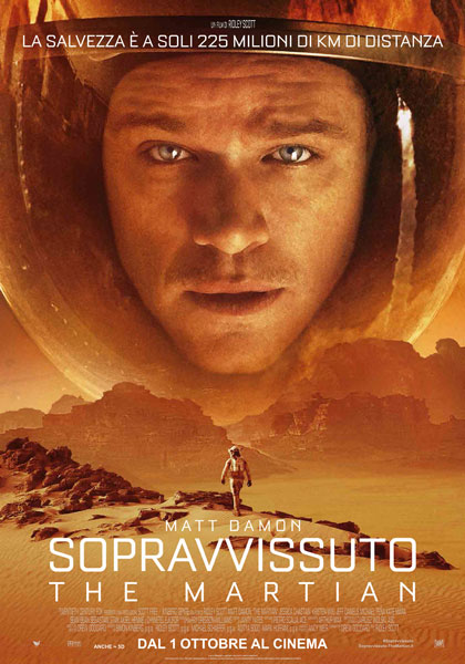 Locandina italiana Sopravvissuto - The Martian