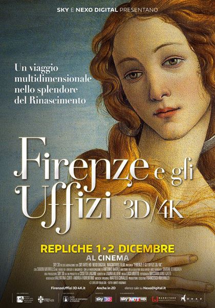 Locandina italiana Firenze e gli Uffizi 3D/4K