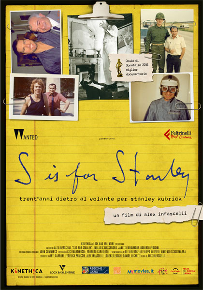 Locandina italiana S Is For Stanley: trent'anni dietro al volante per Stanley Kubrick